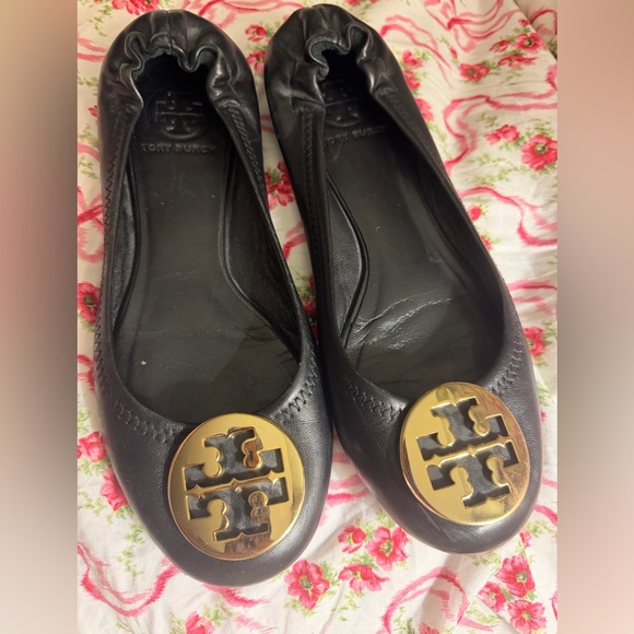 Tory Burch Shoes - Tory Burch Black Flats Size 7 leather shoes
